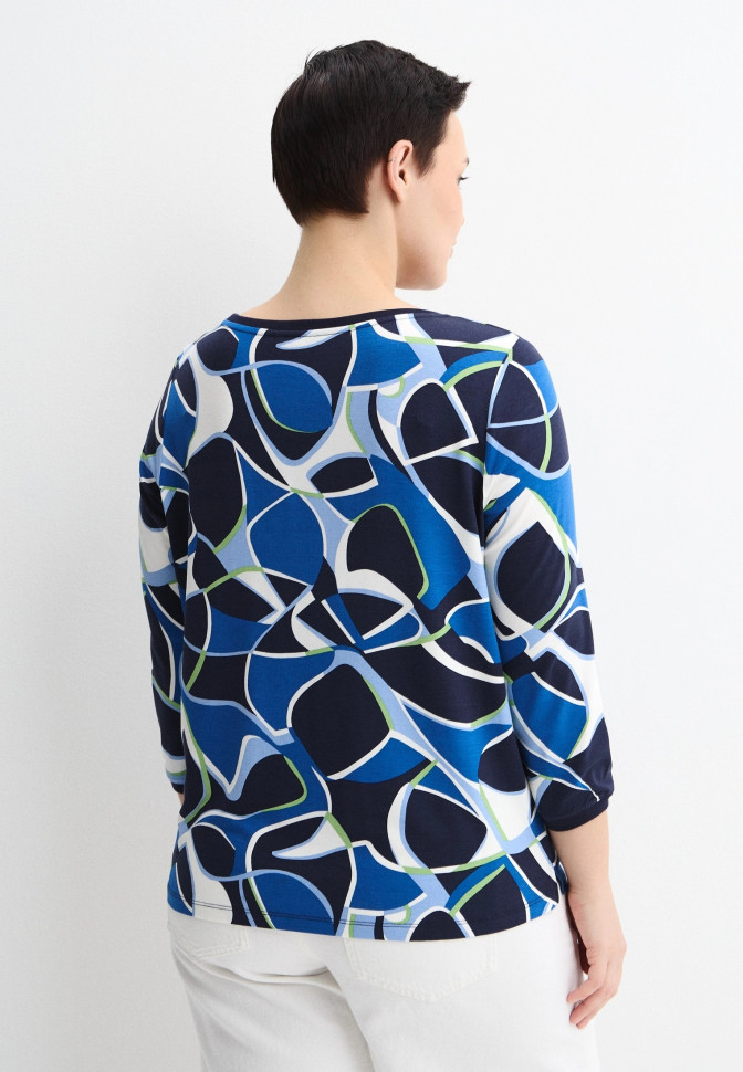 Лонгслив с геометричным принтом