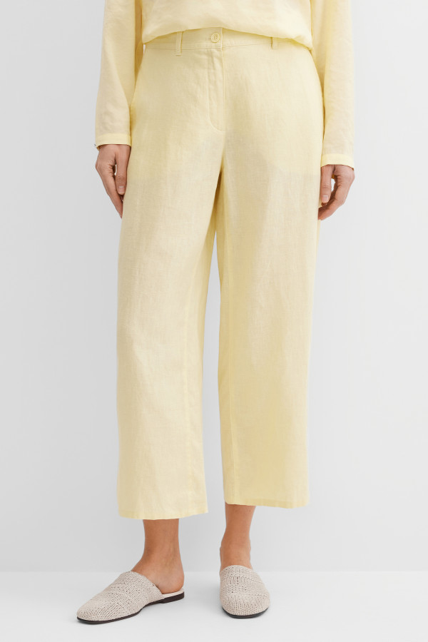 Брюки широкие прямые укороченные