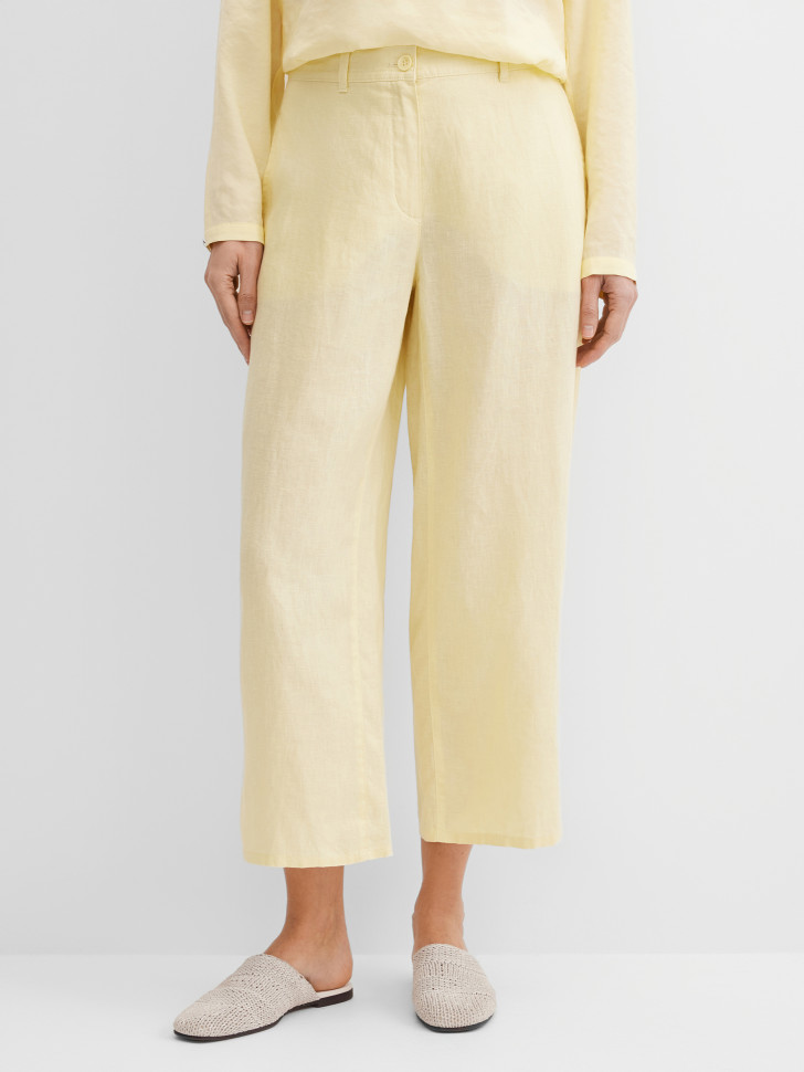 Брюки широкие прямые укороченные