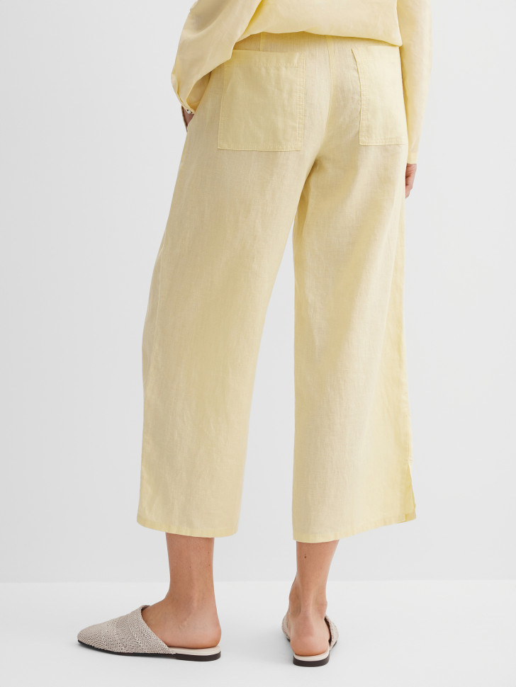 Брюки широкие прямые укороченные